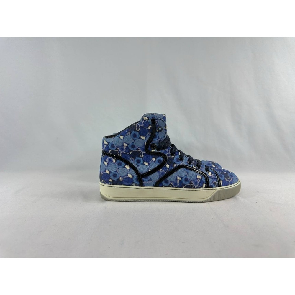 Vintage Lanvin Canvas High Top Sneakers Multicolor Men's Size 9 Italy